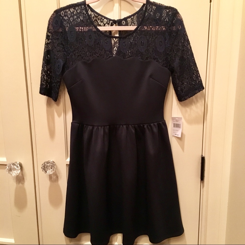 City Triangles Blue Lace Dress- NWT